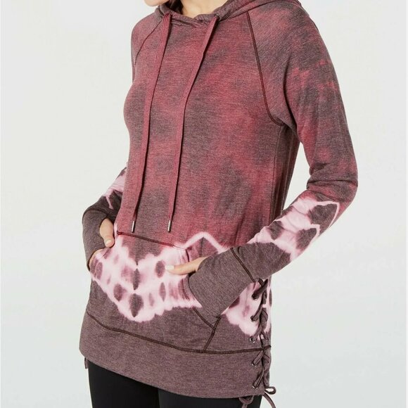 Ideology Tops - Ideology Women's Tie-Dyed Long Sleeve Running T-shirt Size M